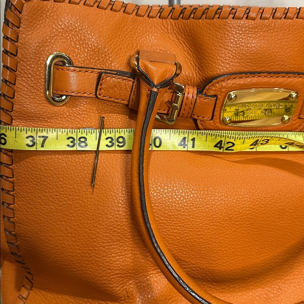 Michael Kors Orange Satchel with Gold Accents - Picture 6 of 6